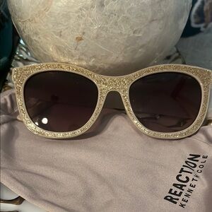 Kenneth Cole Reaction Gold GLAM Glitter Sunglasses